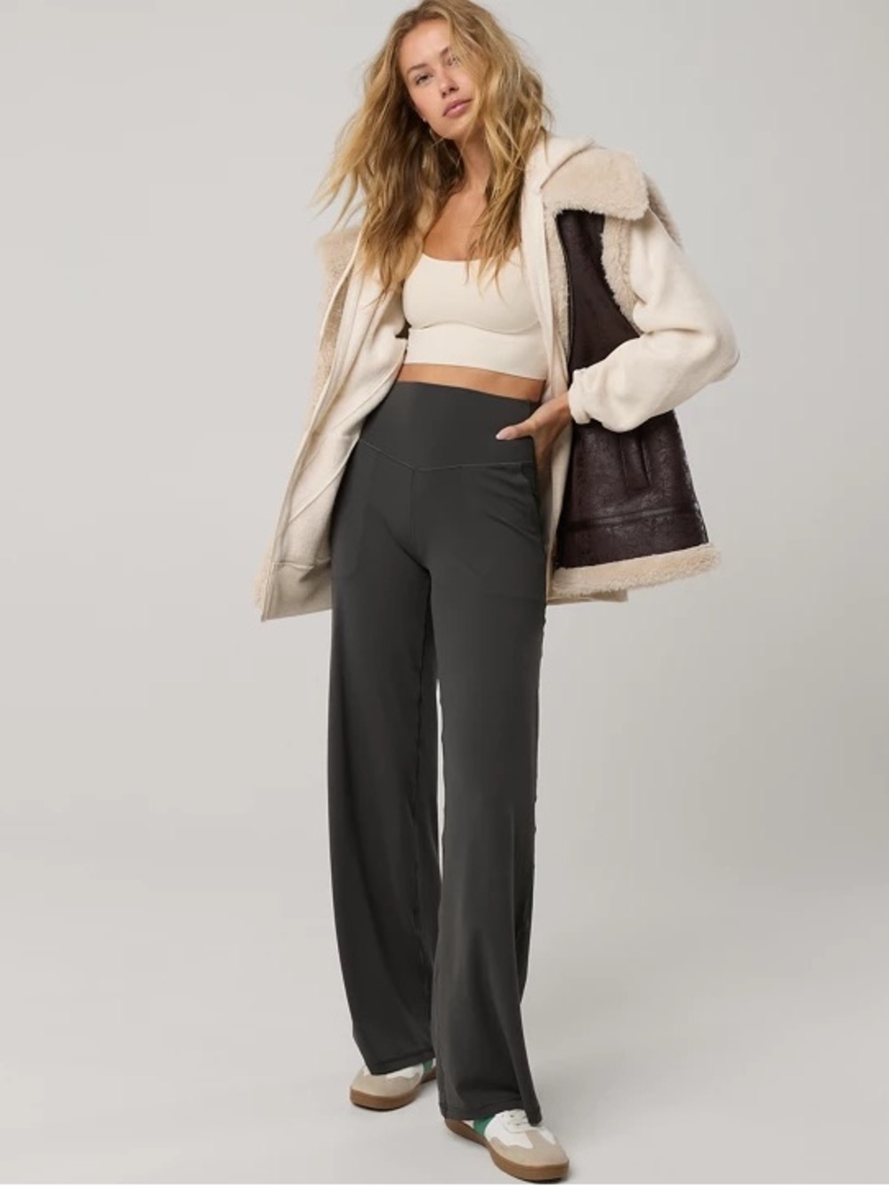 Offline by Aerie Real Mr Xtra Trouser - High-Rise Short Wide-Leg Pant